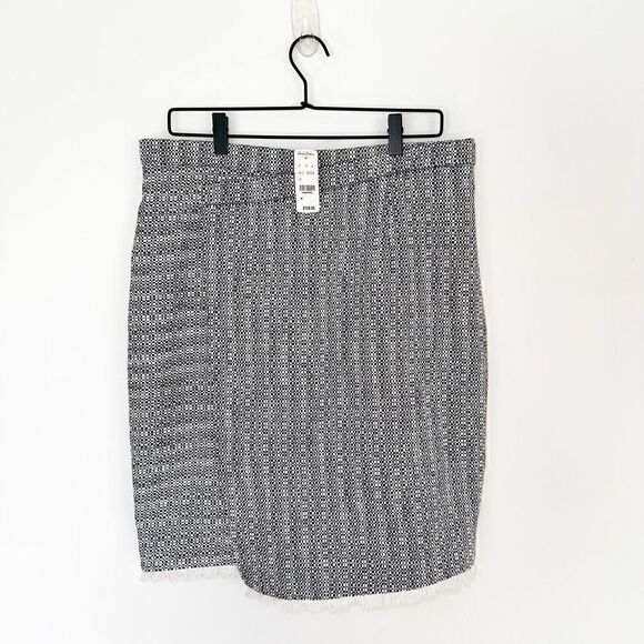 Brooks Brothers Dresses & Skirts - Brooks Brothers Women’s Faux Wrap Knee Length Tweed  Skirt with Raw Frayed hem